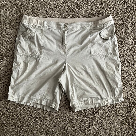 Karen Scott Cotton Utility Khaki shorts - Picture 2 of 3